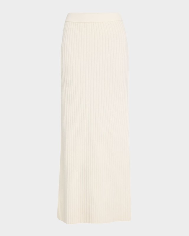 Lisa Ribbed Cashmere Maxi Skirt